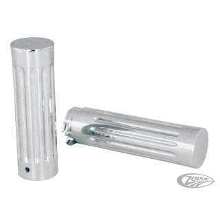 GZP Chrome billet aluminum grooved grips