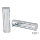 GZP Chrome billet aluminum grooved grips