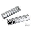 GZP Chrome billet aluminum grooved grips