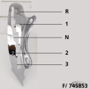Shifter guide 3+Reverse chrome 37-46