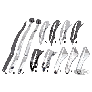 screw, shifter guide, set 2, chrome