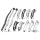 screw, shifter guide, set 2, chrome