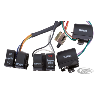 Compl. H/bar wire/switches chrome/black