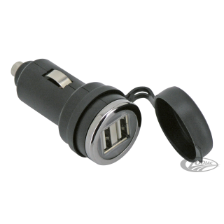 GZP 12V Twin USB adapter plug w/cover