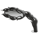 ALT. FLAMED MIRROR, BLK, LEFT