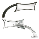 CHROME FOUR POINT MIRROR LEFT