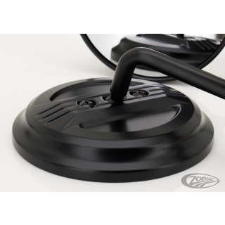 GZP Black Airfoil round mirror set