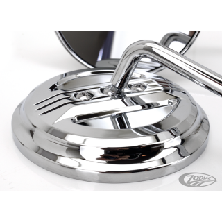 GZP Chrome Airfoil round mirror set