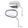 GZP Chrome Diamondback mirror left steel