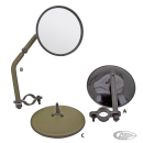 mirror, short stem, for restoration, all