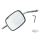 GZP Chrome long stem mirror FX/FL, ea