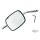 GZP Chrome long stem mirror FX/FL, ea