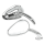 GZP Chrome Sweeping Teardrop mirror L
