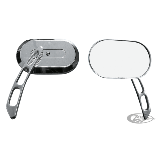 GZP Chrome HD style oval mirror pair