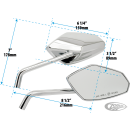 GZP Chr Deluxe Street Rod mirrorset