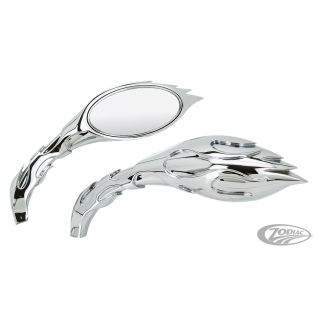 GZP Chrome Magma Flames mirror set