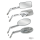GZP Rectangular mirror solid stem R/H
