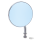 GZP Blue Glass Round mirror 4" w/4"stem