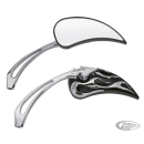 GZP Chrome & black flame mirror set