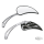 GZP Chrome & black flame mirror set