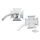 Billet Maltese Cross mirror left polish