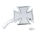 Billet Maltese Cross mirror right polish