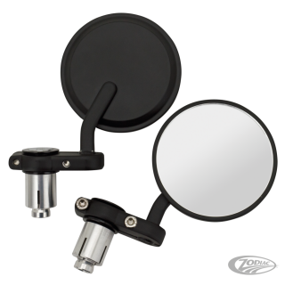 GZP Solo black 1" bar-end cafe mirrors
