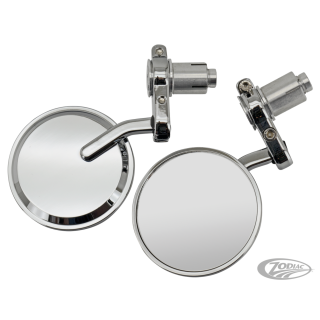 GZP Solo chrome 1" bar-end cafe mirror