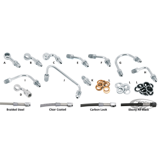 Carbon brake line 30" TUV