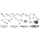 Chrome AN-3 banjo fitting 7/16" straight