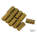 10pck Brass end 250" OD for .125" cable