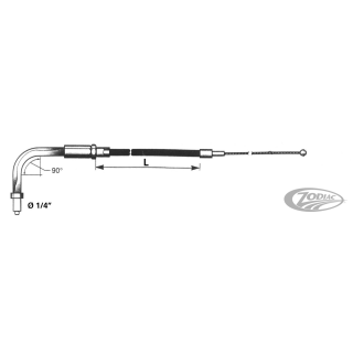 Barnett Black FLH02 LN=41" 90o throttle
