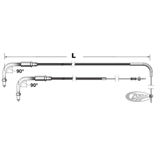 Throttle cable Stealth HSR96-up LN=40"