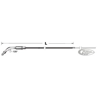 Throttle cable S&S SU BT81 LN=45" 135o