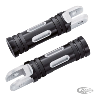 GZP Black edge cut rider footpegs