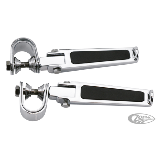 GZP Chrome clamp-on folding footpegs, pa