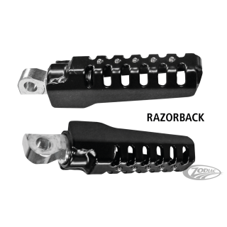 Burly Razorback pegs black powder coated