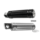 Burly Stash pegs black anodised