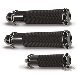 BEVELLED FUSION FOOTPEGS, BLK