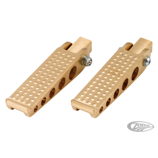 K-Tech forged satin brass knurled pegs