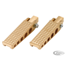 K-Tech forged satin brass knurled pegs