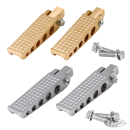 K-Tech forged satin brass knurled pegs