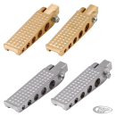 K-Tech forged satin brass knurled pegs