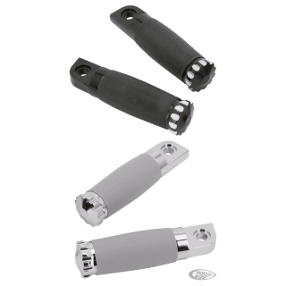 GZP Black Turbo footpegs gray rubber