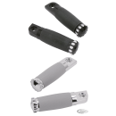 GZP Black Turbo footpegs gray rubber