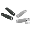 GZP Black Turbo footpegs gray rubber