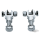 GZP Chrome footpeg supports w/hardwar