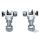 GZP Chrome footpeg supports w/hardwar