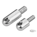 Bullet style footpeg supports 3/8-24