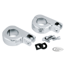 GZP Chrome billet foot peg bar mounts